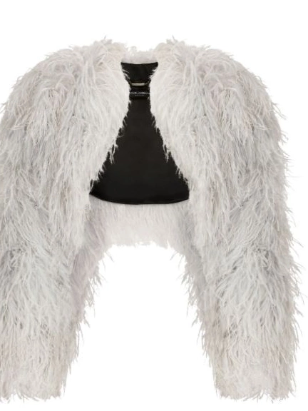 Women Dolce bolero Gabbana feather-trim DOLCE&GABBANA & jacket KIM 0501